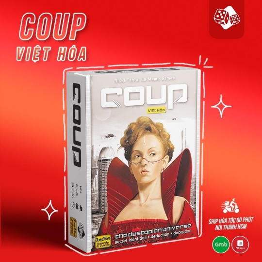 [HÀNG CAO CẤP] Trò Chơi Thẻ Bài BoardGame Coup Bản Việt Hóa COUP Cuộc Chiến Quyền Lực