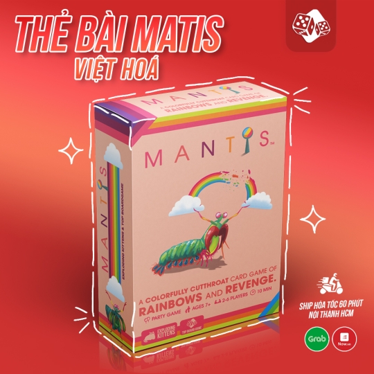 MANTIS Boardgame HOT NHẤT BẮC MỸ thu thập và tranh giành thẻ bài màu sắc gay cấn và hấp dẫn